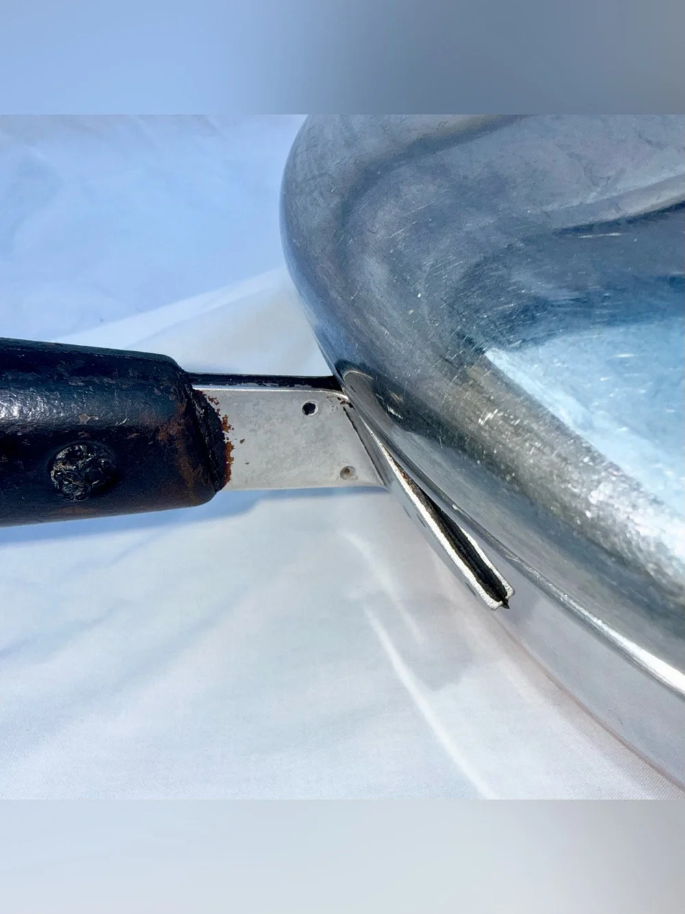 Revere Ware Copper Bottom 12” Stainless Fry pan w/Lid Riverside CA Double Ring